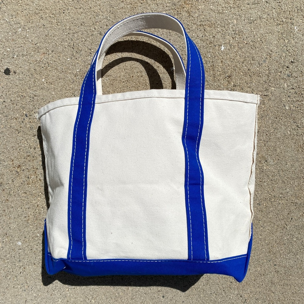 Vintage‎ L.L. Bean Boat and Tote Bag size Medium 14x11x7 Canvas Made in USA - Picture 2 of 10